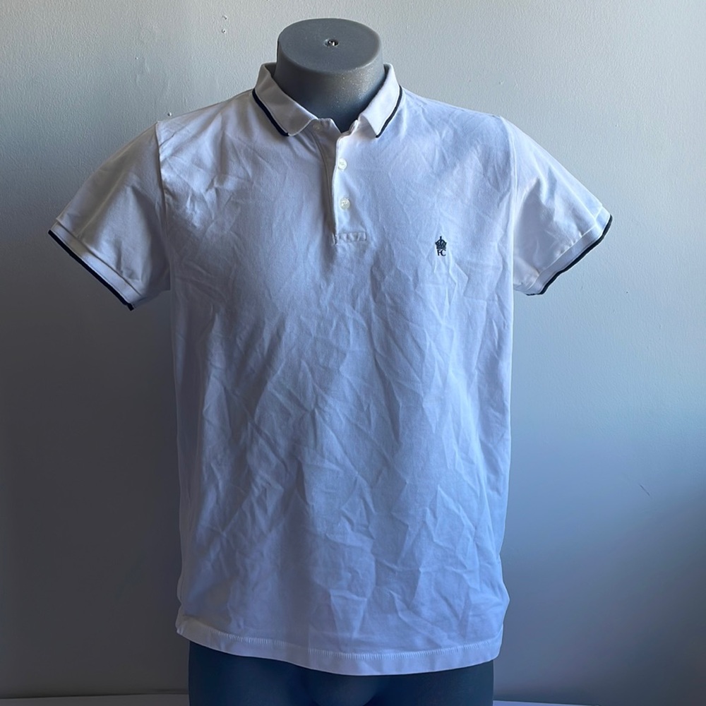 White French Connection Polo Shirt XL